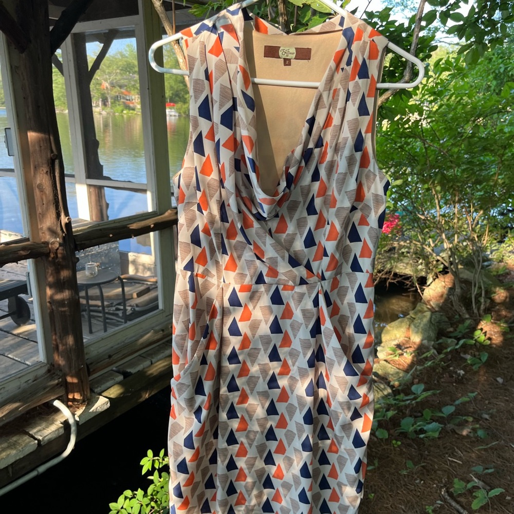 Anthropologie Eva Franco Dress Size 2 Geometric Patterned Sleeveless Dress